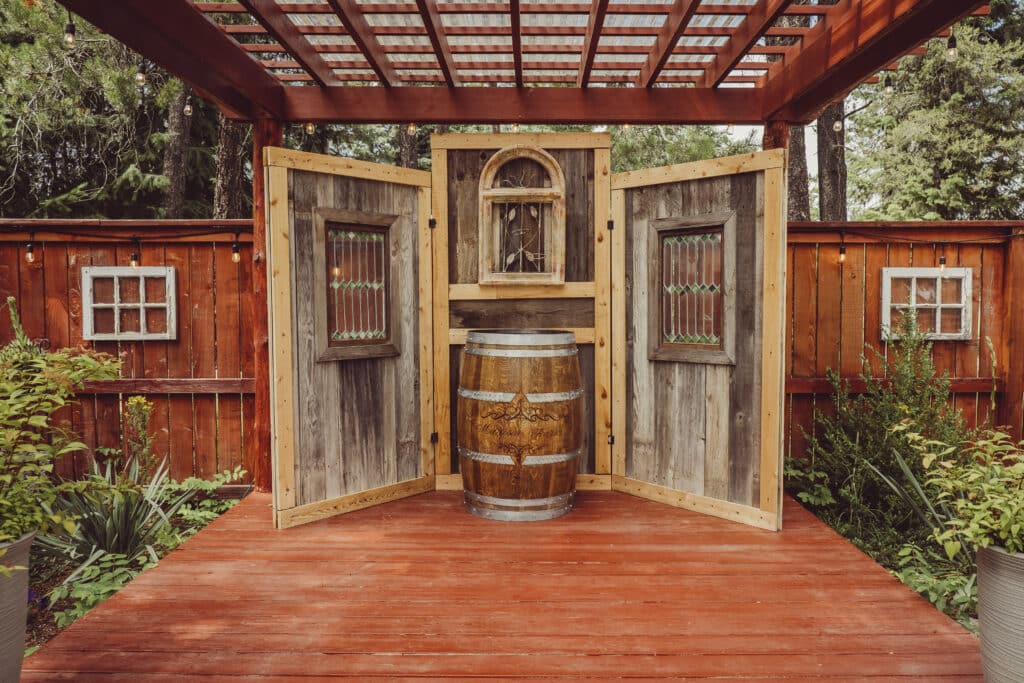 Rustic outdoor event setting near Spokane